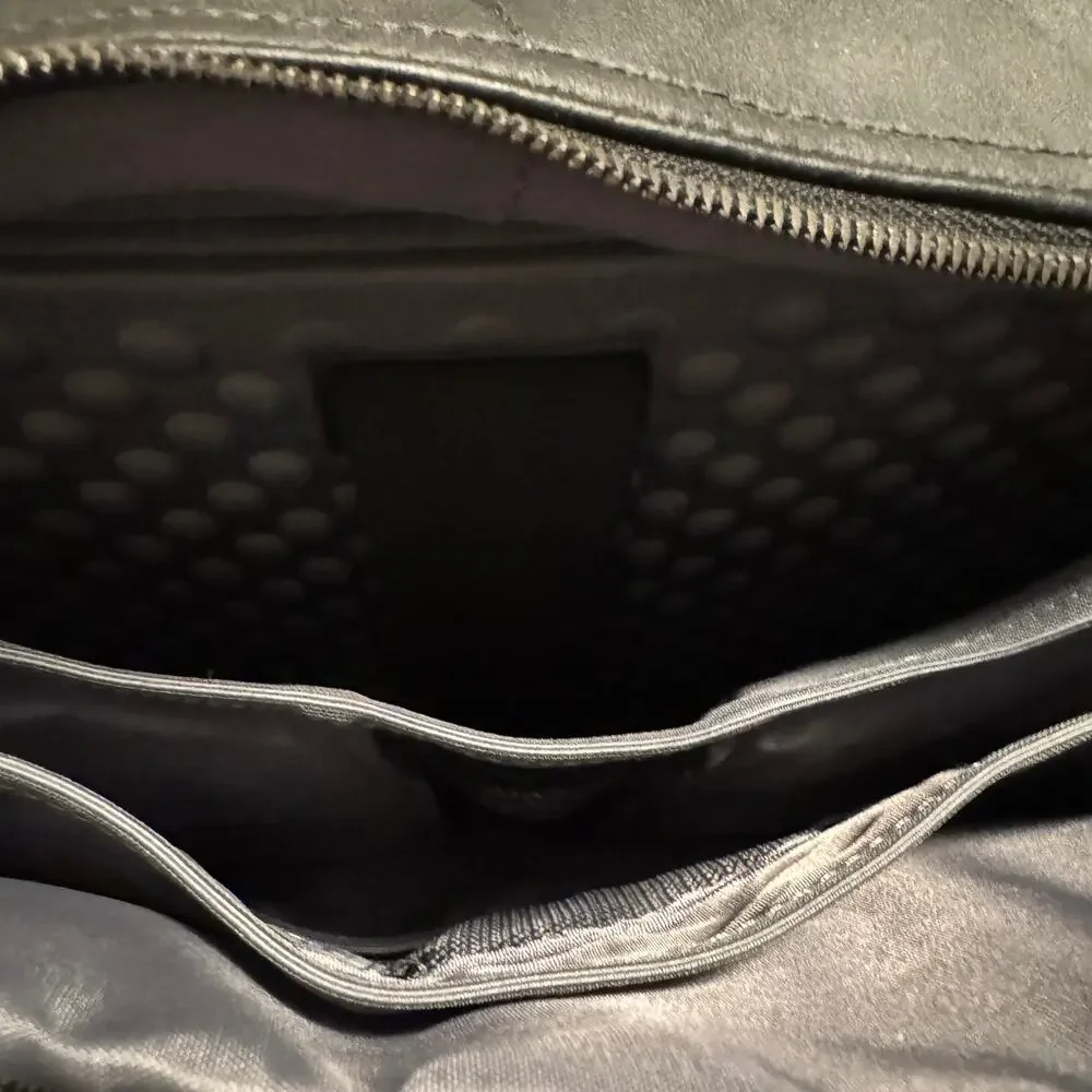 Dell Executive Black Leather Laptop Briefcase Bag 17x13 Multi-Compartment Padded